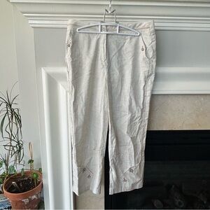 NWT Virginie et Moi Beige Capri Cropped Pants